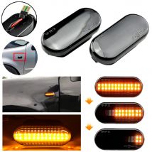 2Pcs Dynamic Flowing LED Side Marker Turn Signal Light for Vw Transporter T5 Polo Golf 3 4 Passat B5 Sharan Lupo Bora Multivan