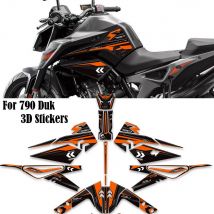 Per 790 Duke Moto Carenatura Parafango Protezione Rilievo del Carro Armato Manopole Laterali Gas Olio Combustibile Kit Ginocchio TankPad Adesivi Decalcomanie