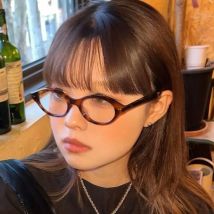 Kleine ovale Brillengestelle mit klaren Gläsern, süßes Süßigkeiten-Kostüm, dekorative Computerbrille, Damen-Sonnenbrille