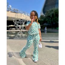 Sommer Mädchen Kleidung setzt Kinder Sport kleidung für Baby Mädchen Flare Hosen kurz ärmel ige Kinder 2 3 4 5 6 7 8 Jahre