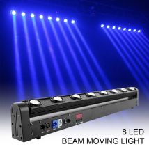 Led 8x12w RGBW Streifen Strahl 4in1 Moving Head Bühnenbeleuchtung Geeignet für Bar, DJ, Disco, Party, Nachtclub, Tanzfläche, Hochzeit