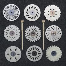 Dentallabor 0,20 mm doppelseitige Diamant-Trennscheibe zum Trennen von Polieren von Keramikkronen, Gips oder Jade mit Dornen