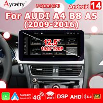 12.5 ''Wireless Carplay Android 14 Auto Stereo Schermo Per Audi A4 B8 A5 2009-2016 Autoradio Lettore Multimediale google GPS 4G LTE