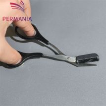 Forbici per sopracciglia Trimmer con pettine Forbici per ciglia per sopracciglia maschili femminili Forbici di bellezza per trucco per rasoio per viso in acciaio inossidabile di sicurezza