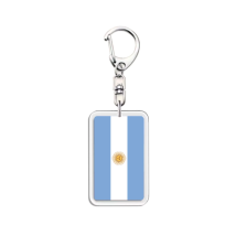 Argentina National Flag Acrylic Car Keychain Accessories Trendy Bag Charms Backpack Key Ring Gifts For Friends