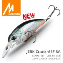 MEREDITH JERK CRANK M65 pływający 14g gorący model przynęta wędkarska twarda przynęta 11 kolorów Wobbler Crank jakość profesjonalna głębokość 2.0-2.5m