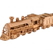 3D-Holz-Klassiker-Zug-Modell-Puzzles-Set zum Zusammenbauen von Bausteinen, Motessori-Konstruktion, DIY-Spielzeug für Kinder und Erwachsene, Geschenk