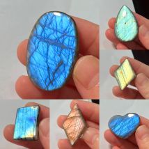 Natural Stone Irregular Shape Loose Bead Blue Purple Labradorite Cabochon CAB