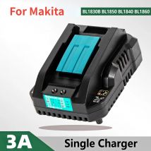 Caricabatterie 3A per batteria agli ioni di litio DC18RC per Makita 18V 14.4V BL1860B,BL1850B,BL1840,BL1830,BL1820,BL1415,BL1440 Caricatore per utensili elettrici