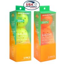 AMA Sport X-ACE Pickleballs Palline da pickleball per esterni a 40 fori Palline in un unico pezzo resistenti alle crepe 100% POP-Giallo ottico