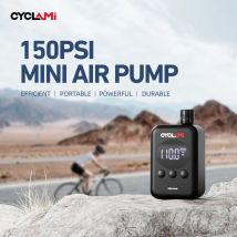 CYCLAMI 150 PSI Portable Road MTB Bicycle Electric Pump Rechargeable FV AV Bike Tire Inflator Air Pressure with Digital Gauge
