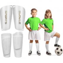 2PCS Jugend-Schienbeinschutz, doppellagiger Einsatz, atmungsaktive Beinmanschette für Kinderwettbewerb und Training, Beinschutz im Freien