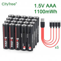 2-20pcs AAA Rechargeable Battery 1.5V Li-ion 1100mWh 1.5 Volt Lithium Liion Li ion 3A AAA Batteries for Toys Clock Flashlight