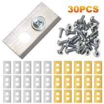 36/30PCS Lawn Mower Cutting Blades Set Stainless Steel Blades with Washers & Screw Metal Replacement Blades for Mammotion Luba
