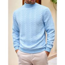 2025 herbst Winter Neue stil männer reine farbe beiläufige pullover Pullover Männer Lose Modische Jacquard Rollkragen Warme hoodie