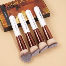 MAANGE 4 Uds pinceles de maquillaje con estuche base corrector en polvo brocha de maquillaje cerdas suaves y densas pinceles cosméticos grandes belleza