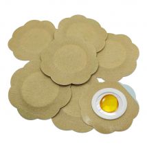 10 Stück Rizinusöl-Pflaster, Rizinusöl-Packung, selbstklebende Einweg-Pads aus Bio-Baumwolle für Bauchnabel, Anti-Leckage-Design