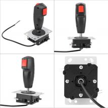 Arcade Joystick Flight Stick mit Vibrationstrigger Joystick Red Top Fire Button 8-Wege-Richtungssteuerung W Shaft Arcade DIY Teile