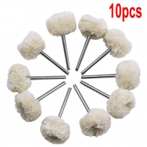 10 Pz/pacco Ruota Per Lucidatura Dentale Spazzole Per Lucidatura In Lana Lucidatrici Per Utensili Rotanti Lucidatura Dei Gioielli Ruota di Lana Testa di Lucidatura