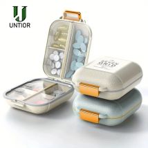 UNTIOR 7 Griglie Portapillole Portatile da Viaggio Sigillatura Pillole a Prova di Umidità Contenitore Scatola di Immagazzinaggio Compresse Vitamine Medicina Organizzatore