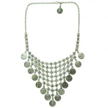 Bohemian Coin Tassel Pendant Choker Ethnic Necklace For Women  Vintage Gypsy Tribal Beach Bib Collar Afghan Statement Jewelry