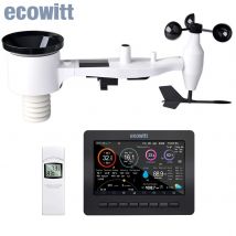Ecowitt HP2551 WLAN-Wetterstation mit 7'' Großem TFT-Farbdisplay, 7-in-1 Solarbetriebener Außenwettersensor