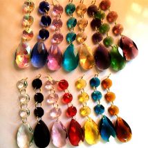 Di alta Qualità 12 pz/lotto (105 MM) Multicolor K9 Lampadario di Cristallo Pendenti Decorazione di Vetro Splendido Appeso Ornamento Fai Da Te Suncatcher