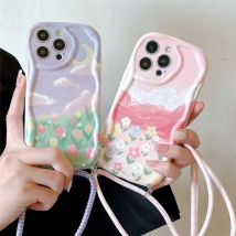 Custodia per telefono con cordino a tracolla Xiaomi Redmi Note 14 Pro 5G Note 14 Pro Plus 14C POCO X7 Pro 14T Collana con cinturino in corda Cover in silicone
