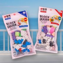1 confezione di cancelleria in gomma fai da te mini giocattoli per bambini strumenti materiale scolastico mini blocchi puzzle gomma da cucire per bambini