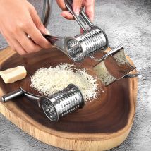 Grattugia per formaggio in acciaio inossidabile a manovella multifunzionale per verdure, cioccolato, carota, noci, affettatrice, utensili da cucina veloci ed efficienti