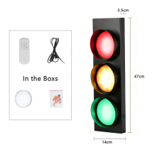 15W LED Wall Lamp with Remote Control Traffic Light 3-Color Adjustable Wall Lights Decoration Bar Restaurant Bedroom Wall Lights