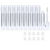 100pcs Empty 7.8ML Lipgloss Tubes Round Transparent Lip Gloss Tubes With Wand Empty Lip Gloss Tubes Clear F3864