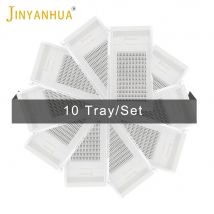 Heißer Verkauf 3D Natürliche Lange Falsche Wimpern Extensions 10 Stück 0,10mm J/B/C/D 8-14 cm 3D Faux Nerz Pfropfen Wimpern Vorgefertigte Fans