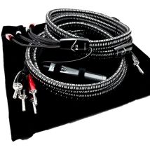 Pair K2 Speaker Cable 1000 Series Silver Banana Spade Plug Bi-wire HiFi Audio Amplifier Loudspeaker Wire