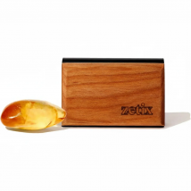 zetix magnetischer Auto-Lufterfrischer aus Holz für Visier, bernsteinfarbener Duft, nachfüllbarer Geruchsneutralisierer, umweltfreundliche Mischung aus ätherischen Ölen