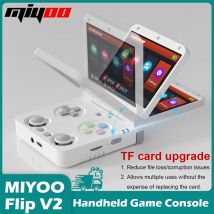 MIYOO Flip Console di gioco portatili retrò Schermo IPS Sistema Linux Console per videogiochi portatili classiche Borsa da viaggio Tasca retroid