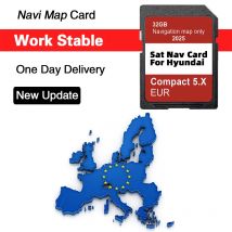 Update SD Card EU UK GPS Maps 2025 for KIA Compact 5.X Carens Ceed Niro Optima Picanto Rio Soul Sportage Stonic 32GB Sat Nav