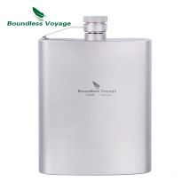 Grenzenlose Voyage Titan Flachmann Outdoor Camping Wandern Klettern Tasche Alkohol Whisky Glaskolben Flagon Wine Topf 7 unzen/200ml