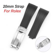 20mm Gummi armband für Rolex Gmt Daytona verstellbares Schiebe schnallen armband für Submariner Taucher wasserdichtes Silikon armband