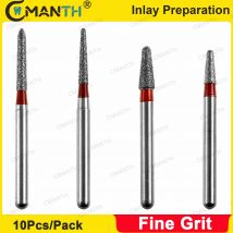 Dental-Diamantbohrer, Erdbeerenbohrer, Reibungsgriff, FG-Durchmesser 1,6 mm, Zahnmedizinbohrer, feine Körnung, CR-Inlay-Vorbereitung für hohe Geschwindigkeit