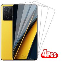 4 Stück gehärtetes Glas für Xiaomi 15 14 14T 13 13T 12T 12 11 Lite Poco F3 F4 F5 F6 X6 M6 Pro Vollbildschutzglas