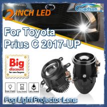 ROADSUN 2,0 Zoll Bi LED Mini PTF Nebel Licht Projektor Objektiv Montage LED Nebel Lampe Auto Zubehör Für Toyota prius C 2017-UP