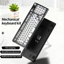 YINDIAOY95 Kit tastiera Hotswap Schermo TFT Full RGB Retroilluminato 2.4GHz Bluetooth Wireles Tastiera meccanica personalizzata fai da te