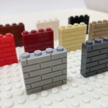 120 pezzi di blocchi di costruzione simulazione muro di città mattoni modello di blocchi di costruzione accessori di costruzione costruzione di castelli giocattoli per bambini