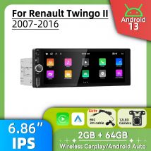 6.86 "Schermo Stereo per Renault Twingo II 2007-2016 Carplay Android Auto Android Auto Multimedia 1Din Radio Unità Principale GPS BT WIFI