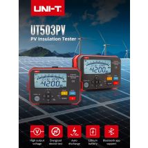 UNI-T PV Insulation Resistance Tester UT503PV 1.51MΩ-4000MΩ Digital Megohm Meter Stepping Voltage Measurement Compare Function