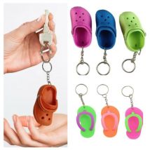 Persönlichkeit Mini 3d Schuhe Schlüsselbund Nette Farbe Sneaker Strand Croc Slipper Schuh Schlüsselring Mode Tasche Auto Schlüssel Anhänger Charme