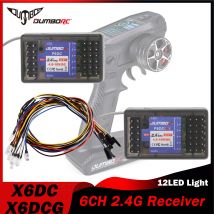 DUMBORC 6CH P6DC P6DCG Gyro Empfänger 2,4G 12LED Licht System für X6 X4 X5 Sender Fernbedienung RC Auto boot Tank Fahrzeug