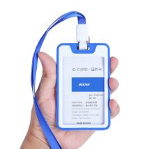 1pc porta carte di lavoro per personale trasparente fronte-retro dipendenti lavoratori passano la copertura della carta di accesso etichetta identificativa custodia per carta bus