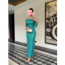 Oisslec Ballkleid, elegant, Vintage, süße blaue Spitze, U-Boot-Ausschnitt, Band, individuell gestaltetes Ballkleid für formelle Anlässe, Abendparty-Kleider
